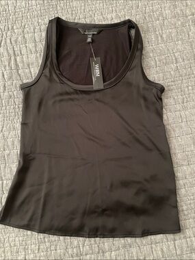 White House Black Market Black Scoop Neck Tank